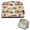 KICPOAY Pencil Case Western Desert Cowboy Brown Standing Pencil Pouch Large Capacity Pen Bag with Zipper for Kids Teens Adult