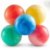 KiddieLoot Toddler Playground Balls (5 Pack) - 5-Inch Marbleized Inflatable Activity Balls for Kids - Soft Bouncy Vinyl Balls for Toddlers, Preschool, Daycare, Backyard Games & Fun Outdoor Play