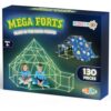 KiddyPlay Mega Forts - 130 Piece Fort Building Kit For Kids - Glow in the Dark DIY Fort Making Kit - Build a Fort Building Kit - STEM Building Toys For Kids