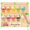 Kidific Magnetic Color and Number Maze, Montessori Toys for 2 3 4 Year Old, Wooden Color Matching Puzzle Board, Preschool Learning Activities Travel Toys for Ages 2-4 for Girls Boys Birthday Gifts