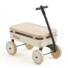 Kidpop Kids First Pull-Along Wagon with Removable Cover and Basket for Storage, 4-in-1 Push Pull Toy Cart for Toddlers, Lightweight (5.5 lbs), 1st Birthday Gift (White)