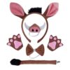 Kids Animal Costumes Halloween Animal Ears Headband Tail Nose Bowtie