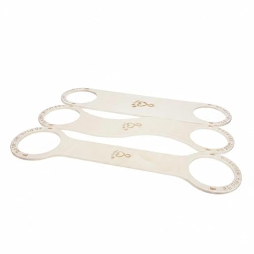 KLKCMS Kids Balance Board Balance Toy Sensory Beam Stepping helps practice coordination and footing control suitable for preschoolers kindergartens playrooms classrooms , Thickened 1.8cm Wavy Enlarged Footprint Set