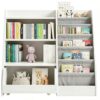 Kids Bookshelf and Toy Storage, 4 Tier Toddler Book Shelf with Movable Drawer, Baby Bookshelf for Nursery, Kids Toy Storage Organizer, Book Organizer for Kids Room, Bookcase for Classroom and Playroom
