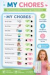 Kids Chore Chart Board with Slider Checklist for Children