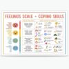 Kids Classroom Feelings Chart Posters Mental Health Education Prints Decor Help Students Understand Emotions Canvas Wall Art Inspirational School Quote Theme 12x16 inch