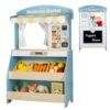 Kids Grocery Store Pretend Play, Puppet Theater&Grocery Store Playset Toy