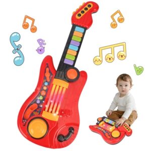 Kids Guitar Toy for 3-5 Year Old Boys Girls 2-in-1 Electric Guitar & Piano