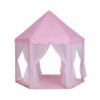 Kids Hexagonal Princess Tent with Bunting, Indoor Castle Playhouse for Girls, Large Spacious Kids Hideaway Tent, 140×135cm(Pink)