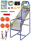 Kids' Indoor Basketball Arcade Game with 4 Balls, Hoop and Return Ramp