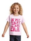 Kids Little Girls First Day of School T-Shirt in My First Grade Era Back to School Tee 1st Grade Student Shirt(Pink First Grade,7-8T)