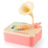 Kids Phonograph with 99 Cards,Card Phonograph for Kids,Toddler Record Player,Children's Storyteller Sleeping Music Box,Gift for Boys and Girls (Pink)
