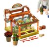 Kids Plant Growing Kit - Mini Greenhouse Garden Set, Light and Irrigation