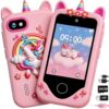 Kids Smart Phone for Girls, Touchscreen, 64GB Card Birthday Gifts for Girls Age 3, 4, 5, 6, 7, 8, 10 Year Old, Toddler Educational Learning Toys Phone with Dual Camera, Game, Music Player