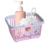 Kids Toy Shopping Basket, Mini Pretend Play Grocery Basket with Handle