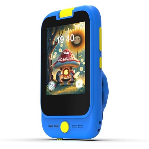 Kids Toy Smart Phone for Boys: Toddler Learning Cell Phone with 180° Flip Camera & Microscope Lens, 2.8" Touchscreen, Educational ABC, Music, Games, 32GB Card, for Age 3-8 Birthday Gift