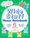 Kids Wide Staff Music Notebook - English -: Blank Manuscript Paper for Kids & Beginners | Easy Writing with Wide Staff (6 Staves Per Page) | Includes ... | Green (Clef & Staff Music Notebooks)