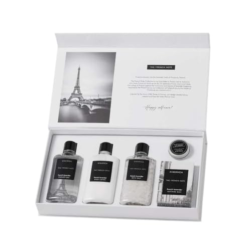 Kimirica The french Note Luxuriously Crafted Gift Set For Women and Men | Pampering Kit for Birthday's & All Special Occasions | Majestic fragrance of French Lavender | 5 Piece Gift Set | 100% Vegan