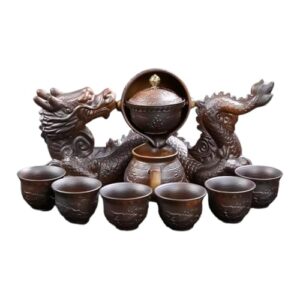 KinderCoring Semi Auto Set Rotating for Table Decor Indoor Tea House
