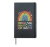 Kindness Peace Equality Love Hope Diversity Hardcover Journal, Black