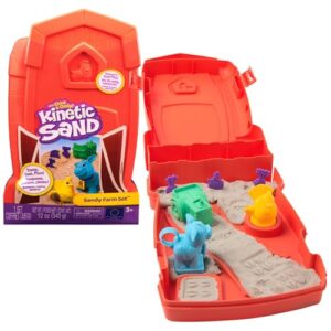 Kinetic Sand Sandy Farm Set, Moldable Play Sand Sensory Toys, Ages 3+