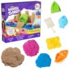 Kinetic Sand, Sandy Shore Adventures 3-in-1 Beach Playset with 32 oz of Moldable Play Sand and 5 Tools, Arts and Crafts Sensory Toys and Craft Kits for Kids Ages 5 and up