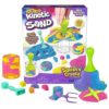 Kinetic Sand, Squish N’ Create Playset with 13.5oz Blue, Yellow & Pink Play Sand, 5 Tools, Sensory Toys for Kids Ages 3 and up