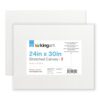 KINGART Stretched White Canvas Set – 24x30 Inch, 2-Pack – 100% Cotton, Triple Gesso Primed – 5/8" Profile Back-Stapled Artist Boards for Acrylic, Oil, Pouring, & Mixed Media Painting
