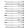 Kingluu Up to 500 Pcs Personalized Ballpoint Pens,FREE ENGRAVING Black Ink Custom Pens with Your Name Logo Message Text for Office Business School Graduation Anniversaries 36 Pcs/Pack(White)
