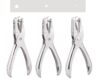 KINGSUPER Single Hole Punch, 3 Pcs Multiple Size Handheld Paper Punch,1/4”,1/8”and 1/16”Small Hole Puncher for Circle Holes DIY Craft Tag Tickets(Silver)