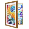 KINLINK 10x12.5 Kids Art Frame, Teak Solid Wood Artwork Frames
