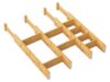 kiplant Kitchen Drawer Dividers - Adjustable Drawer Organizer for Clothes, Kitchen, Closet & Office - 4 Pack with Inserts, 18-22.6 Inches, Non-Slip Silicone Ends