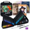 Kird Barken 147PCS Colored Pencils for Adult Coloring Books – 120 color pencils set, 3-Color Sketchbook, Coloring Book, Tools, Soft Core Oil Based,Blending Shading,Art Supplies for Beginners & Adults