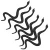 Kisangel 100pcs Mini Plastic Snake Toys, 3. 73" Small Artificial Black Snakes for Halloween Pranks, Realistic Tricky Props for Garden Decor Party Favors