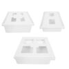Kisangel 3pcs Hidden Under Desk Drawers, Self-Adhesive Under Table Drawer Storage Box, No-Drill Sliding Organizer for Office, Kitchen, Bedroom, 3 Size