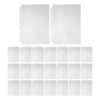 Kisangel 50 Sheets Photo Page Protectors - A5 Photo Sleeves for 7 Ring Binder - Clear Plastic Pocket Album Refill Pages Inserts - Double Sided Postcard Sleeves