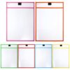 Kisangel 6pcs Dry Erase Pocket Sleeves - Clear Document Organizer Pouch for Office Worksheets - Plastic Sheet Protectors for Teacher School 13.8x9.8 Inch
