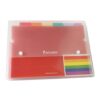 Kisangel Expandable Plastic File Folder with 2 Buttons, Rainbow Accordion Organizer with 7 Compartments for Document Storage, Portable File Bag with Great Capacity for Formal