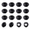 KISSITTY 100pcs European Beads Large Hole Glass Crystal Beads Black