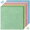 Kisston 50 Pcs 12" x 12" Candy Colors Glitter Cardstock Paper No-shed Card Stock Paper 250 GSM(92 lb) Heavyweight Cardstock Glitter for Crafts Sparkly for Card Making DIY Art Projects Scrapbook