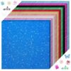 Kisston 50 Pcs 12" x 12" Colorful Glitter Cardstock Paper No-shed Card Stock Paper 250 GSM(92 lb) Heavyweight Cardstock Glitter for Crafts Sparkly for Card Making DIY Art Projects Scrapbook