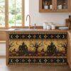 Kitchen Cabinet Curtains Black Orange Halloween Sink Skirt for Bathroom Cat Pumpkins Castle Moon Dishwasher Curtain Cover Under Desk Curtain Skirt Privacy Drape for Classroom Laundry Closet 28"x51"