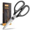 Kitchen Scissors All Purpose, Heavy Duty Stainless Steel Come Apart Kitchen Shears for Food, Herbs, Meat, Fish with Soft Comfort Grip Handle - 8.3-Inch Black