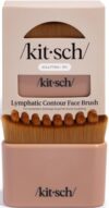 Kitsch Lymphatic Contour Face Brush - Facial Massage Brushes w/Soft Hypoallergenic Bristles, Helps Depuff & Encourage Circulation, Face Brush for Lymphatic Drainage, Ergonomic Design - Terracotta