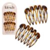 Kitsch Recycled Plastic French Hair Combs 2pc Set - Tort