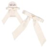 Kitsch Satin Bow Hair Clip for Women - Bow Hair Accessories for Ponytails, Half Up Hairstyles, Buns & Loose Styles | Cute Fashion Accent for Pickleball, Travel, Work, Brunch & Gatherings - Cream, 1pc