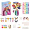 Kivonio Poke Art Kit for Kids - Flower Bouquet, DIY Wood Craft Kit, Mess Free Creative Play for Girls and Boys Ages 4, 5, 6, 7, 8, 9, Fine Motor Skills, Screen-Free Fun