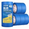 KIWIHUB 10 Rolls Painters Tape 2 inch Wide, Blue Painters Tape Bulk