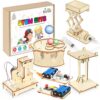 KizFav 5 in 1 STEM Kits Projects for Kids, STEM Toys Crafts for Boys, Girls, Ages 8+, Science Building Toys Kits for Kids, 3D Wooden Puzzles, Birthday Gift for Boys Girls 8 9 10 11 12 Years Old
