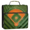 KJIZMO Baseball Field Zipper Binder with Shoulder Strap 3 D-Ring Binder
